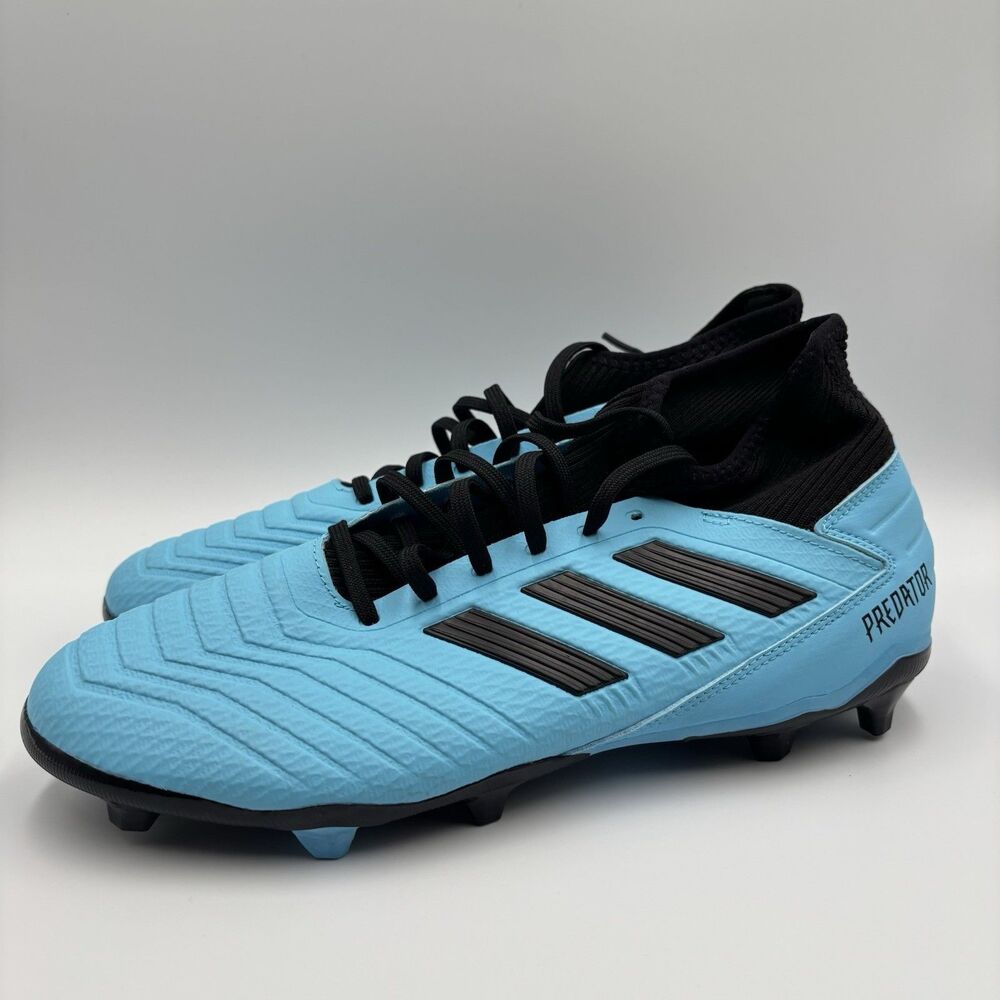 Mens Size 10 Adidas Predator 19.3 FG Bright Cyan Soccer Cleats NWOT F35593